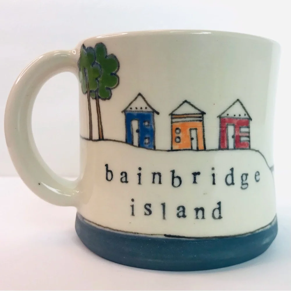 Downing Pottery Bainbridge Island Mug in Dark Blue